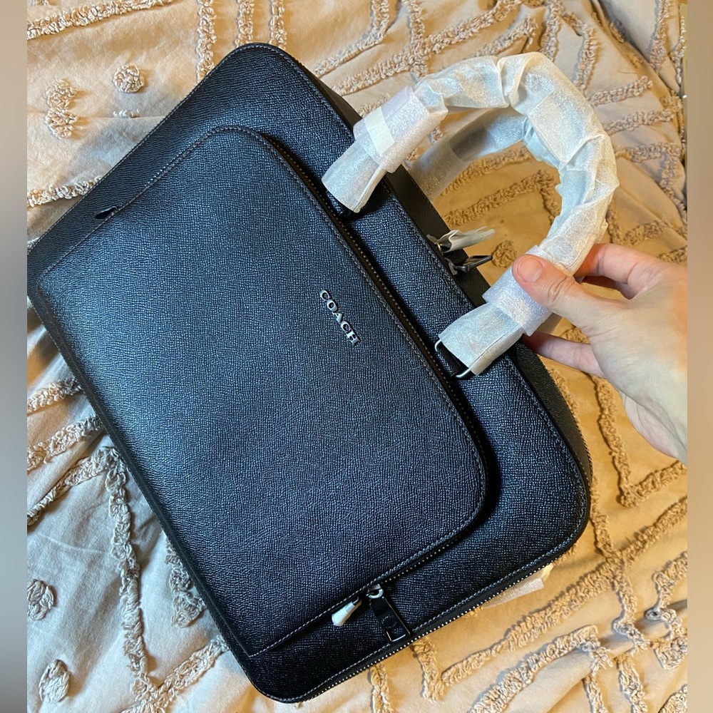 Ethan Brief Coach/ leather bag